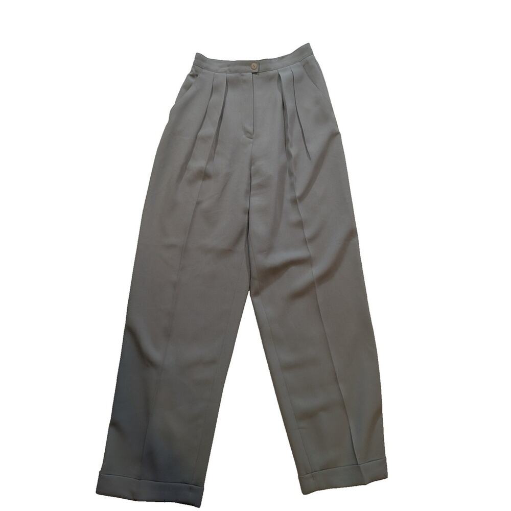 rena rowan sage green pleated‎ dress pants size 6